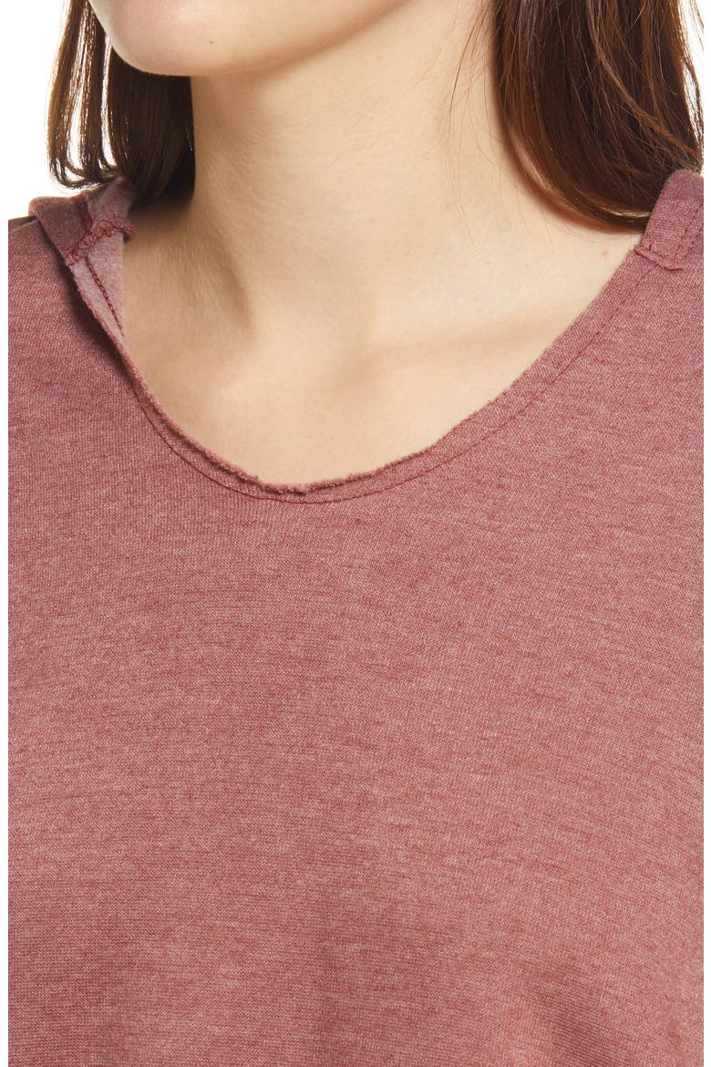 Rib Hoodie, Alternate, color, RED SYRAH