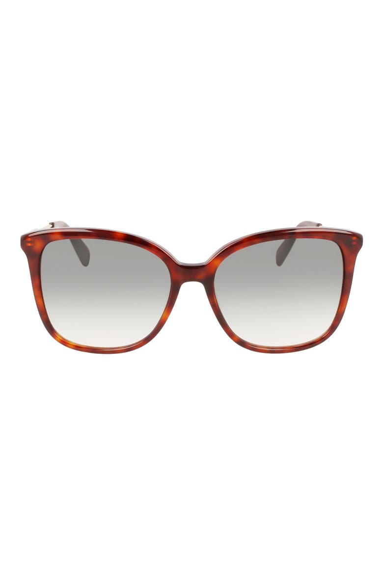 57mm Monogram Square Sunglasses, Main, color, HAVANA