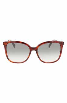Longchamp 57mm Monogram Square Sunglasses