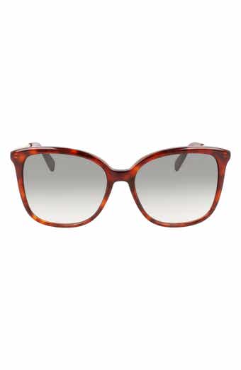 Longchamp 57mm Monogram Square Sunglasses