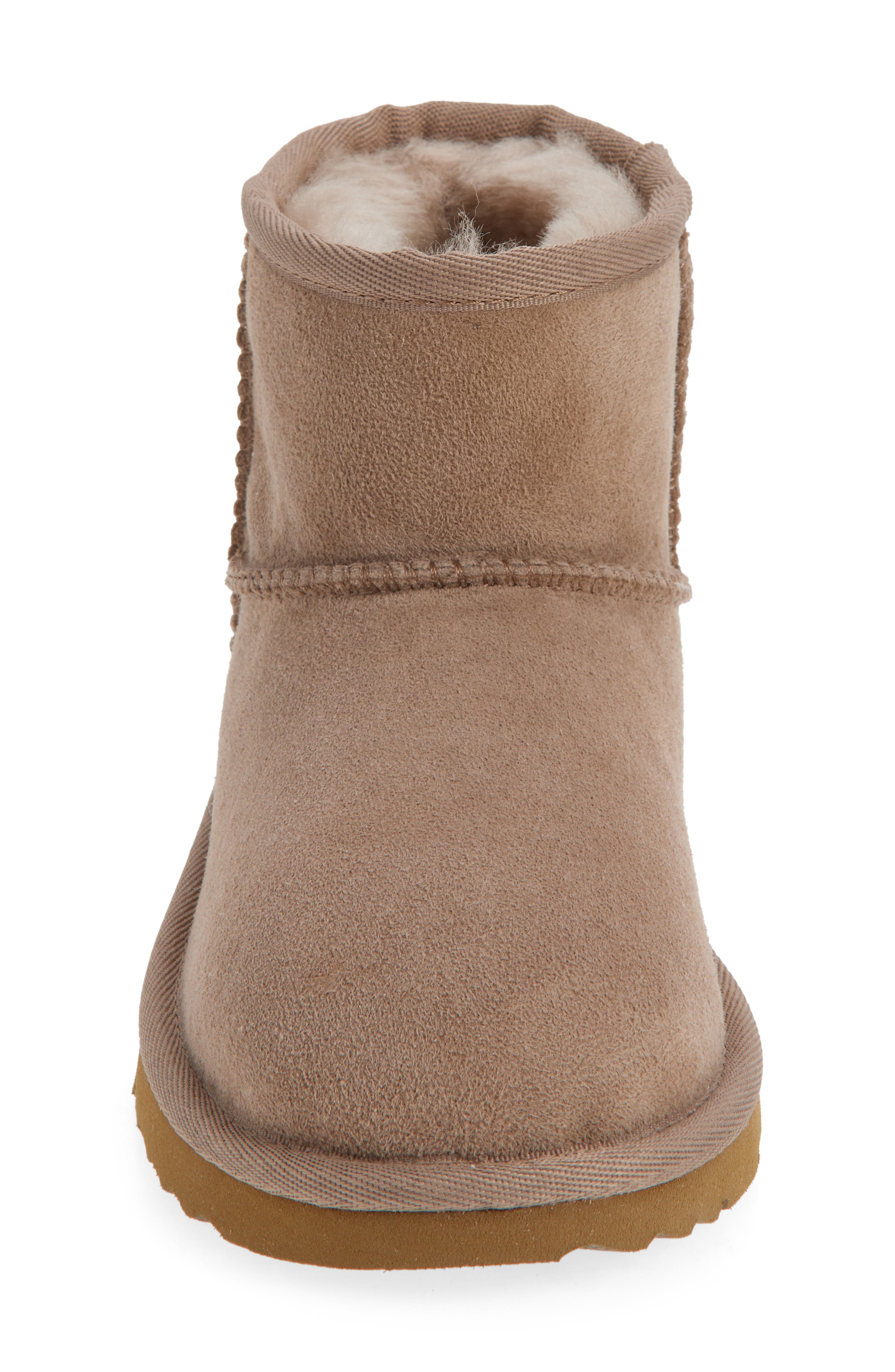 Kids' Classic Mini II Water Resistant Genuine Shearling Boot, Alternate, color, CARIBOU