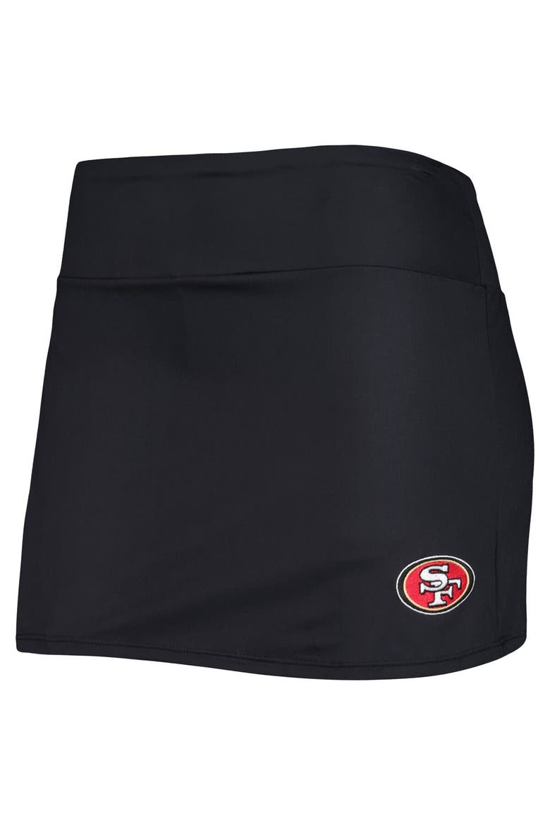 Women's Tommy Bahama Black San Francisco 49ers Pearl Pull-On Swim Skort, Alternate, color, Black