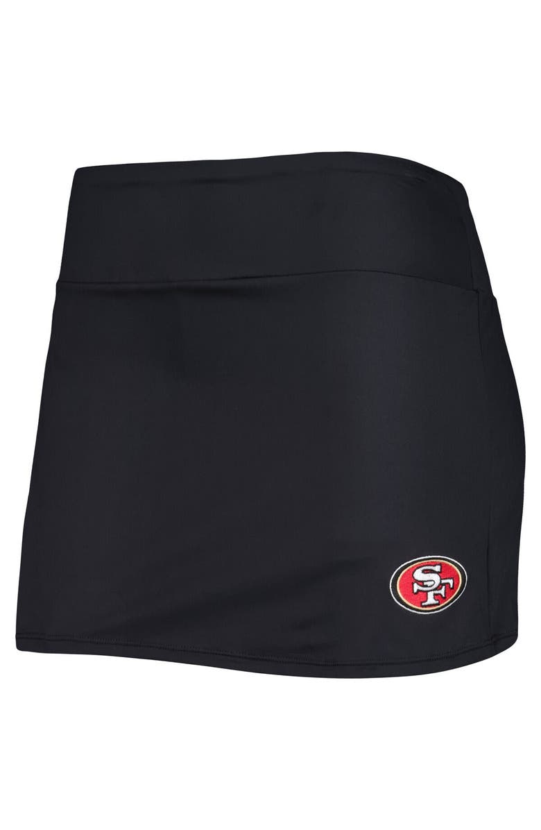 Tommy Bahama Women's Tommy Bahama Black San Francisco 49ers Pearl Pull-On Swim Skort, Alternate, color, 