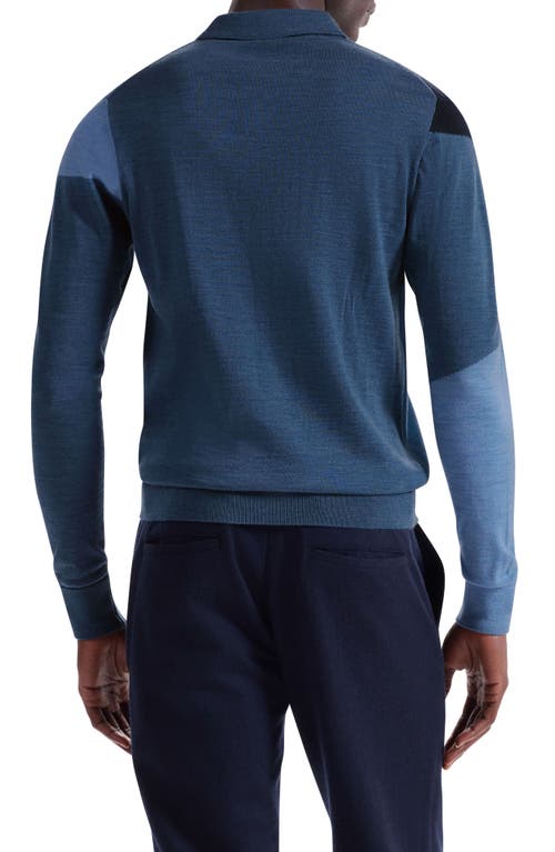 Bugatchi Colorblock Merino Wool Polo Sweater In Multi