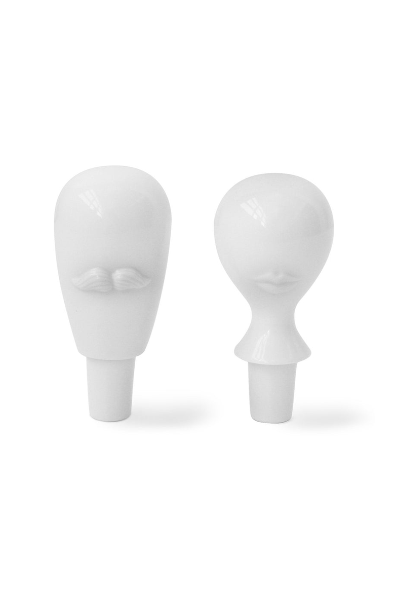 Mr. & Mrs. Muse Bottle Stopper Set, Main, color, White