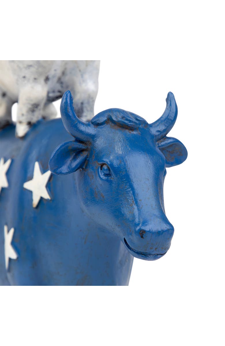 Northlight Stacked Patriotic Farm Animals Outdoor Garden Statue - 12", Alternate, color, Blue