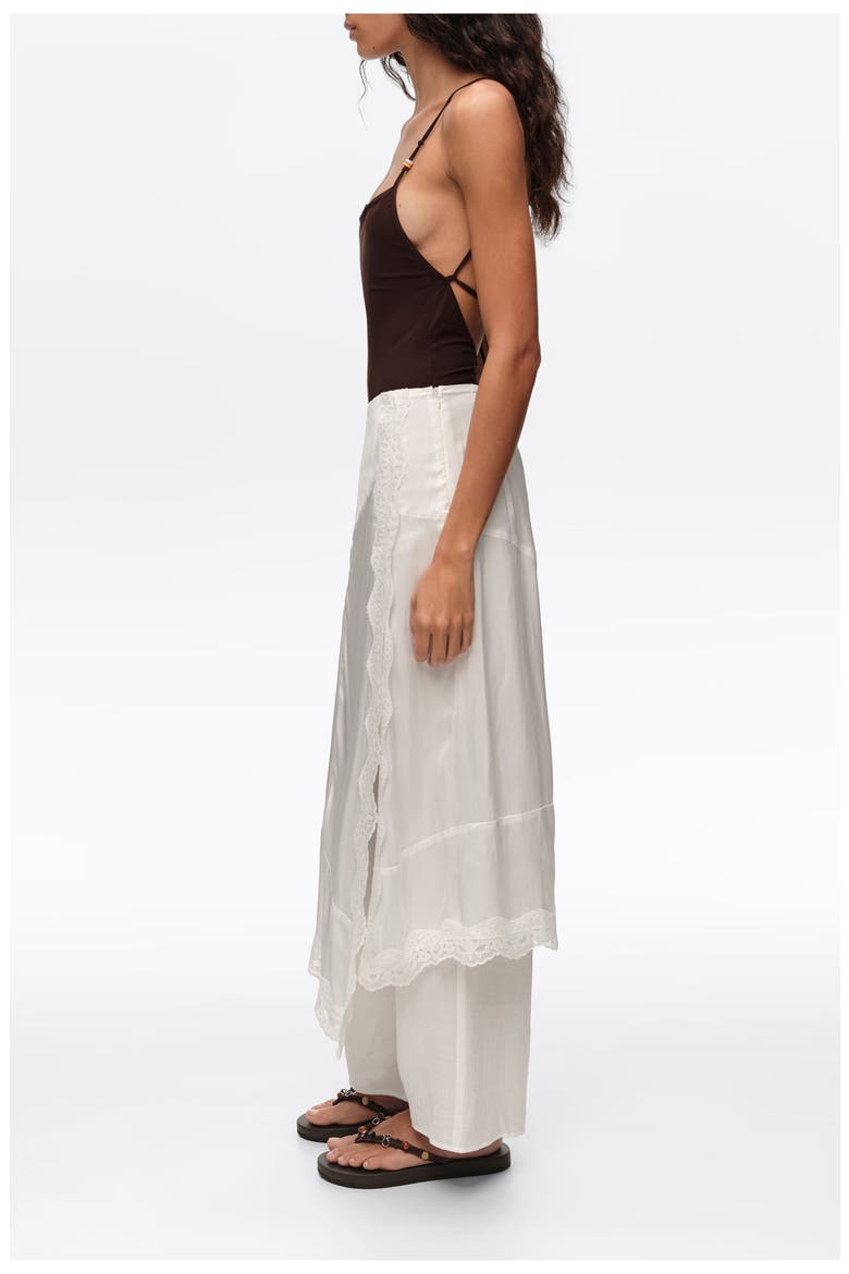 Viscose Lace Skort, Alternate, color, OFF WHITE