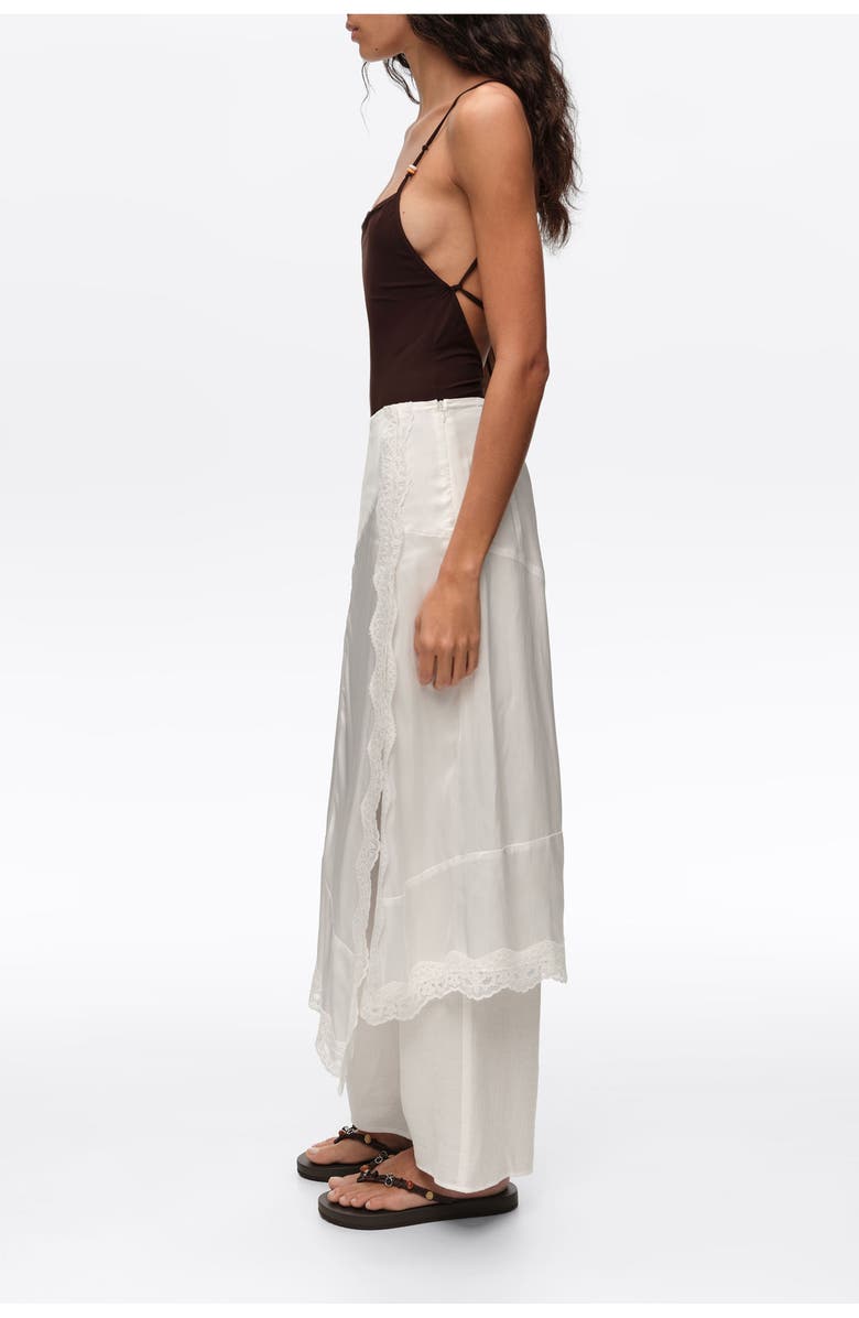 Bimba y Lola Viscose Lace Skort, Alternate, color, Off White