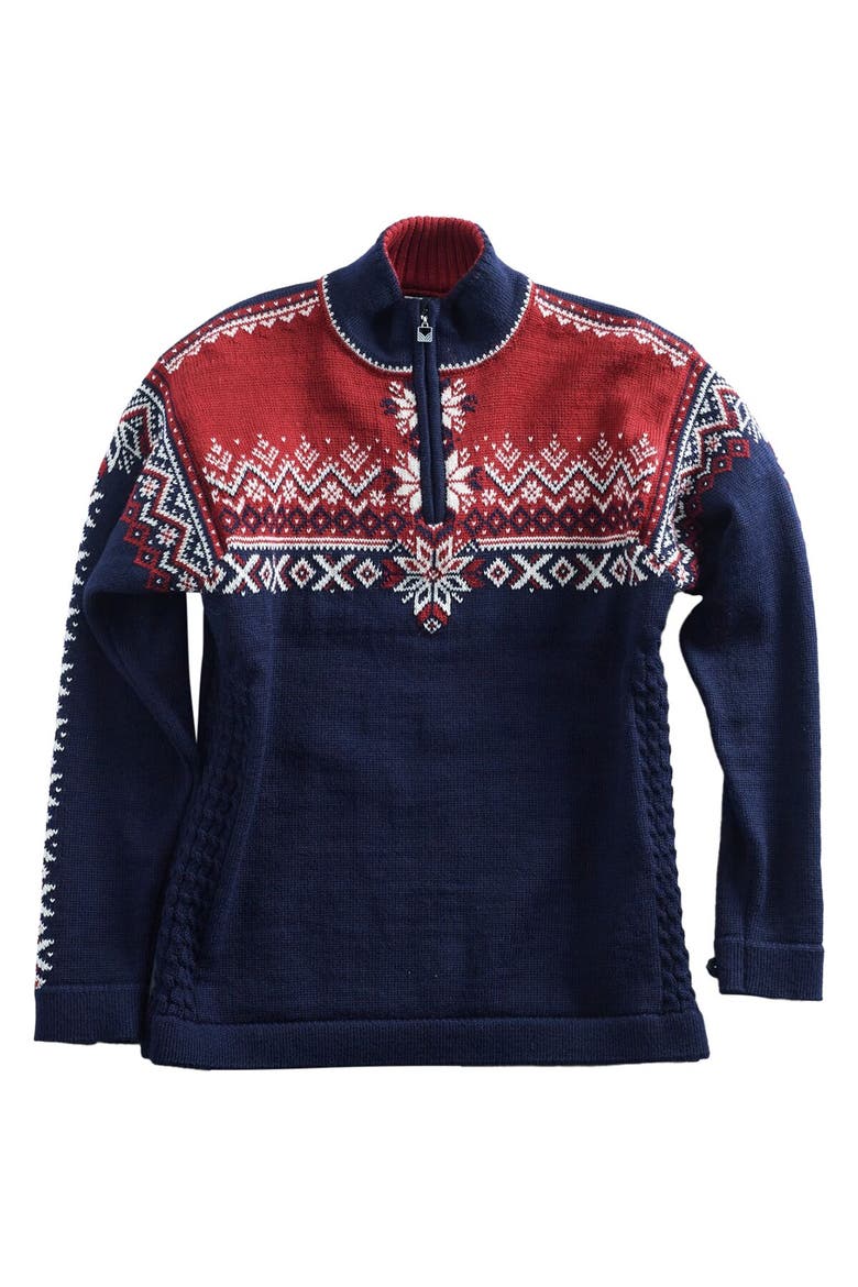 140Th Anniversary Sweater - Men's, Alternate, color, Navy/Red Rose/Off White