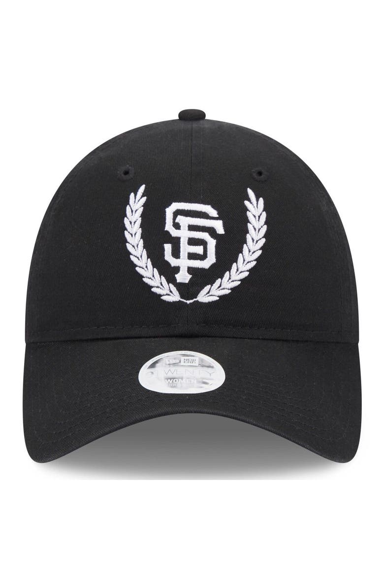 Women's New Era Black San Francisco Giants Leaves 9TWENTY Adjustable Hat, Alternate, color, Black