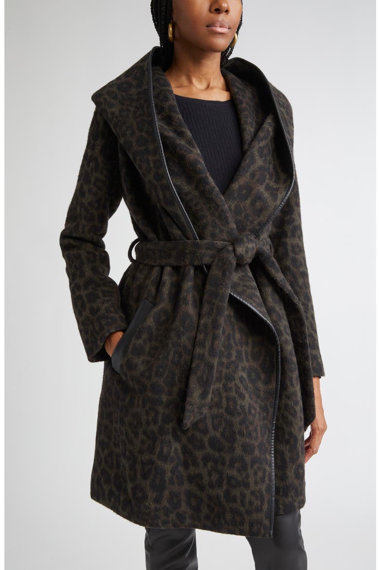 Joan Animal Print Coat, Alternate, color, DEEP OLIVE ANIMAL