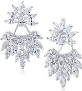CZ by Kenneth Jay Lane Cubic Zirconia Cluster Drop Earrings