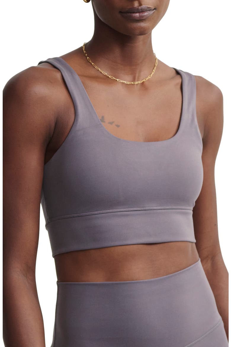 FreeSoft™ Cori Sports Bra, Main, color, DARK GULL GREY