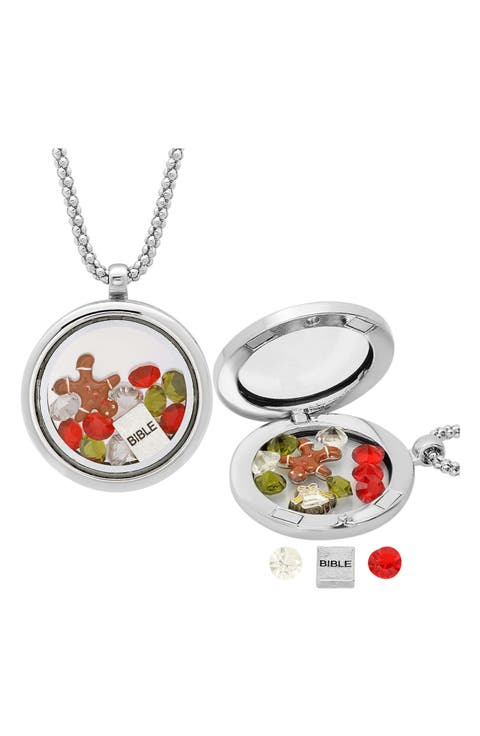 Round Locket Pendant Necklace