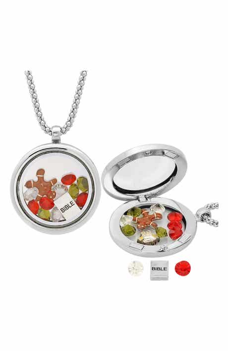 Round Locket Pendant Necklace