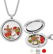 STEELTIME Round Locket Pendant Necklace