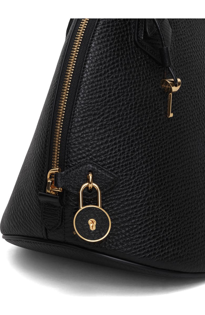 Alaïa Dome Grained Leather Top Handle Bag, Alternate, color,