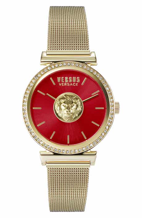 VERSUS Versace Brick Lane Mesh Strap Watch, 34mm