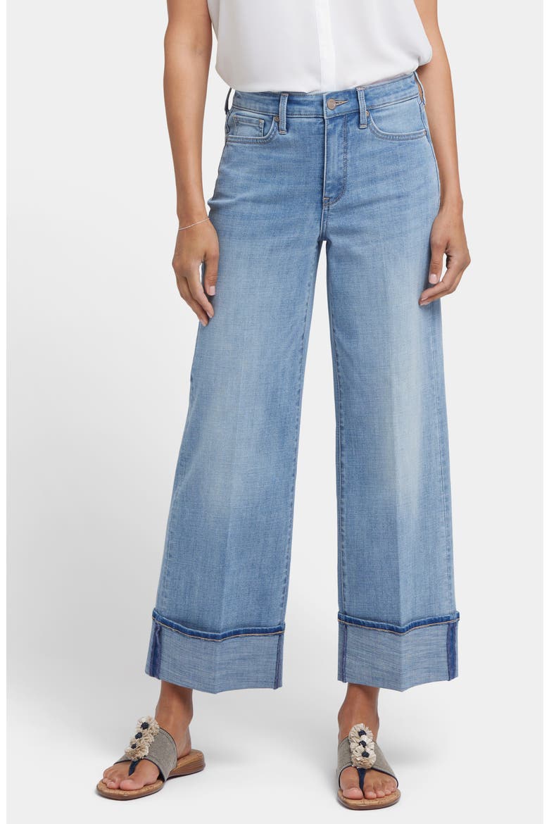 Teresa Deep Cuff Wide Leg Jeans, Main, color, MADISON RIVER