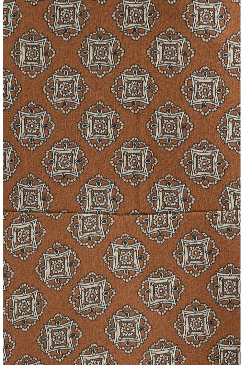 Emmalce Patterned Midi Skirt, Alternate, color, BURNT BROWN TIE PRINT