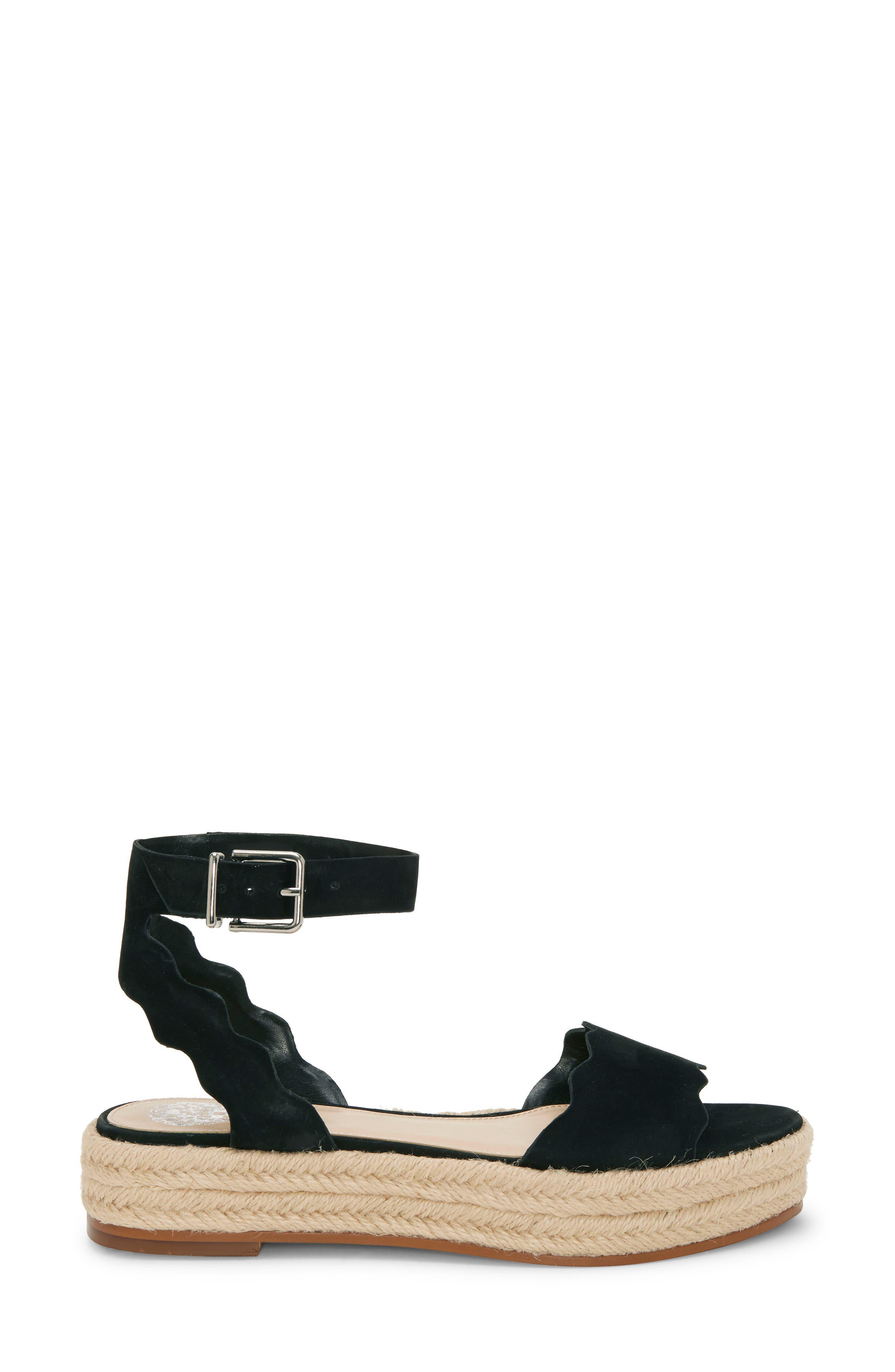 Kamperla Ankle Strap Espadrille Sandal, Alternate, color, BLACK SUEDE