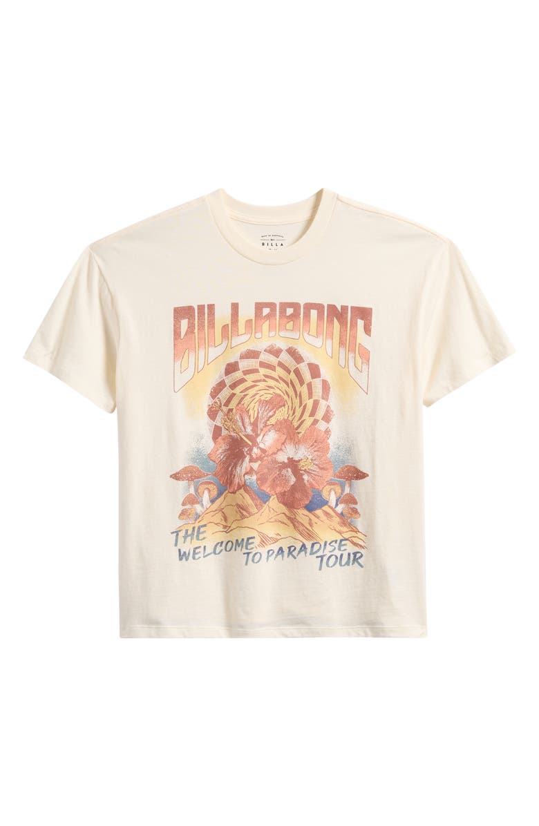 Billabong Paradise Tour Short Sleeve Graphic T-Shirt, Main, color, White Cap