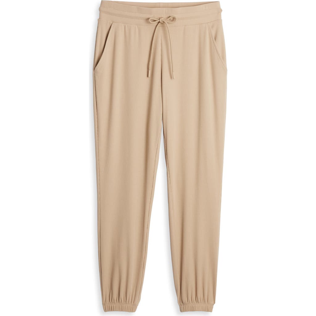 Tomboyx Rib Drawstring Jogger In Brown