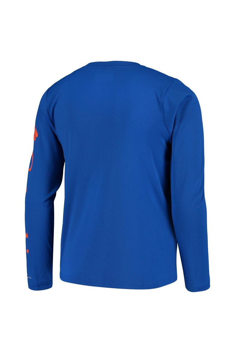 Youth Royal Florida Gators PFG Terminal Tackle Long Sleeve Omni-Shade T-Shirt, Alternate, color, Royal