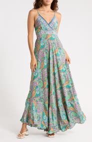 La Fiorentina Print Maxi Dress