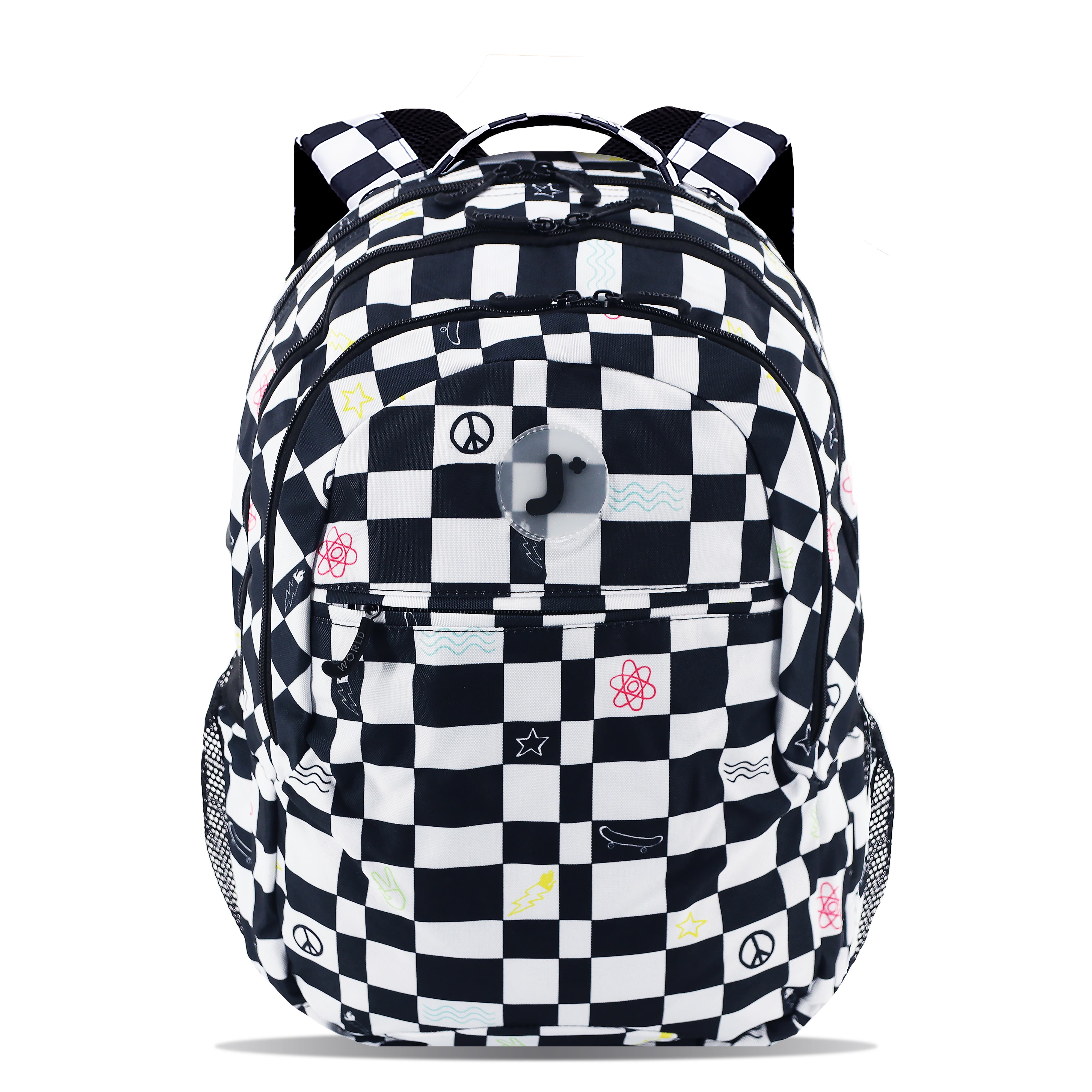 J World Cornelia Kids School Backpack, Main, color, Icon Checkers