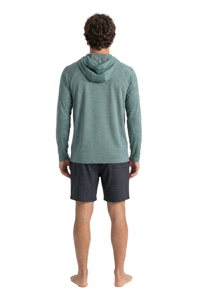 Raglan Sleeve Hooded Rashguard, Alternate, color, MALLARD