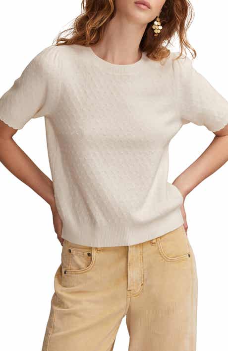 Lucky Brand Cloud Soft Puff Sleeve Sweater