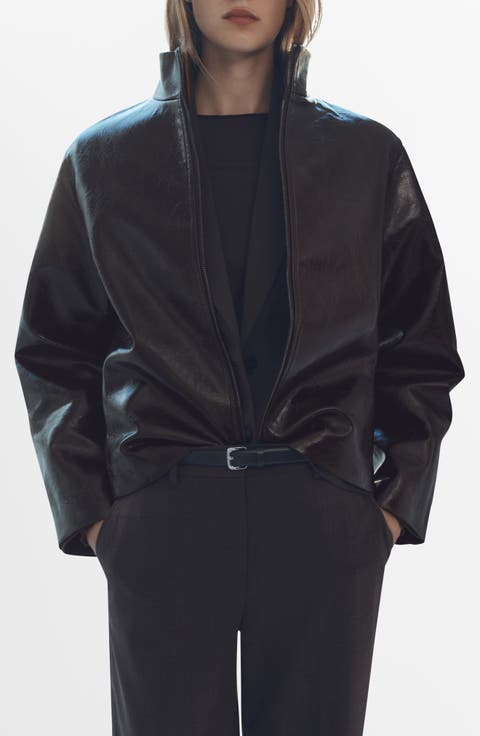 Mela Faux Leather Jacket