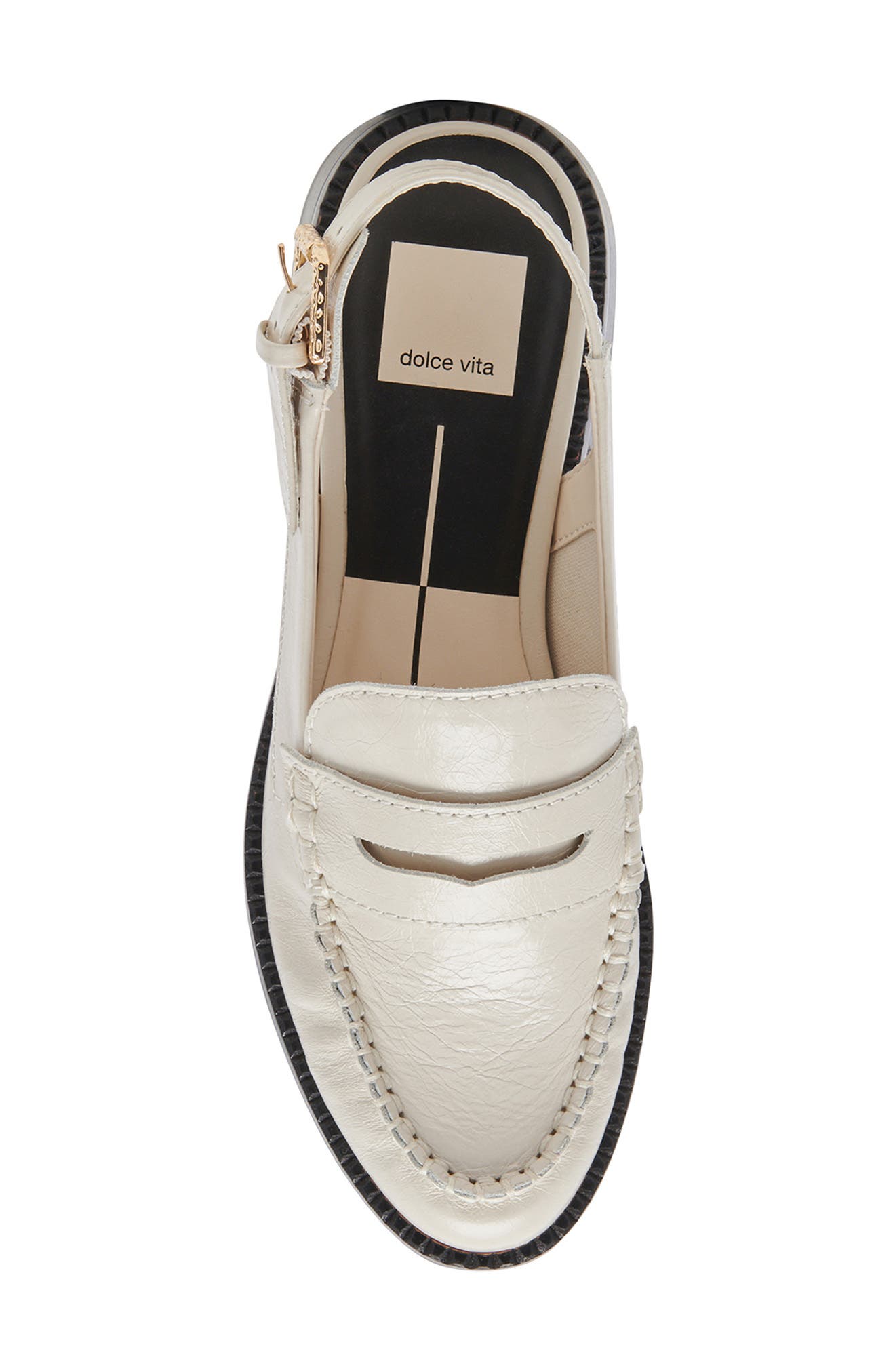 Hardi Slingback Penny Loafer, Alternate, color, IVORY CRINKLE PATENT