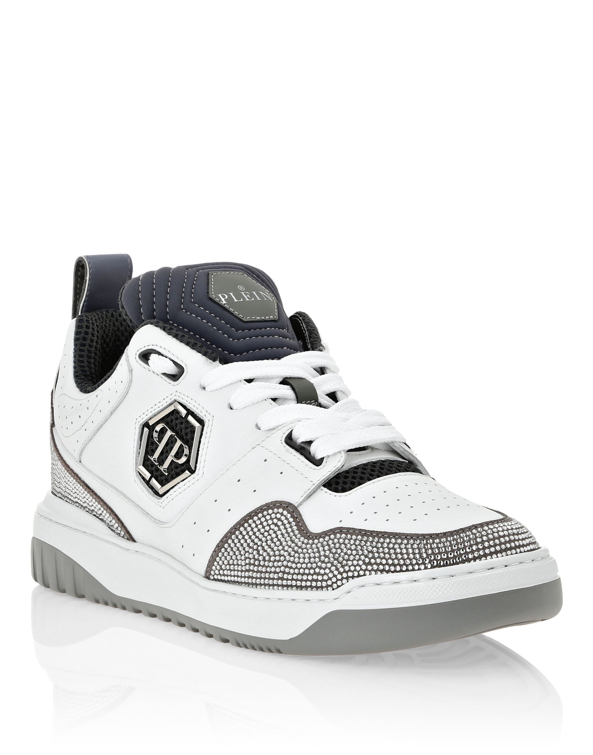 Low-Top Sneakers Men, Main, color, white/grey
