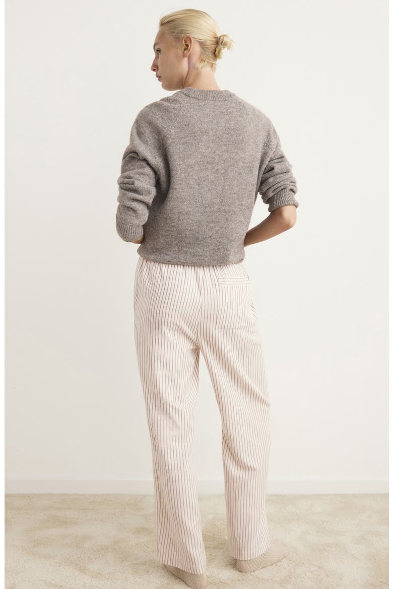Stripe Flannel Pajama Pants, Alternate, color, IVORY WHITE