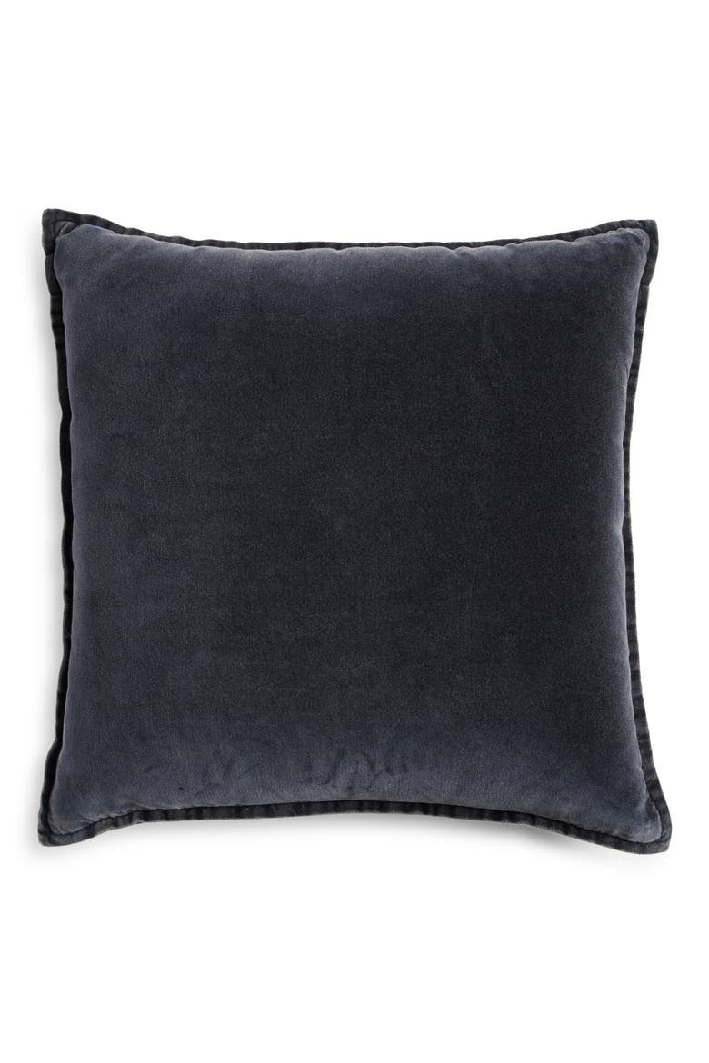 Velveteen Accent Pillow, Main, color, BLUE VINTAGE