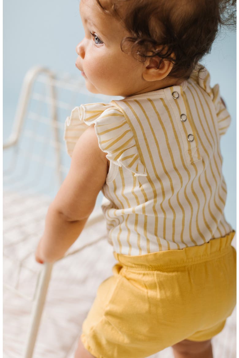 Washed Organic Cotton Shorts, Alternate, color, SOFT MARIGOLD