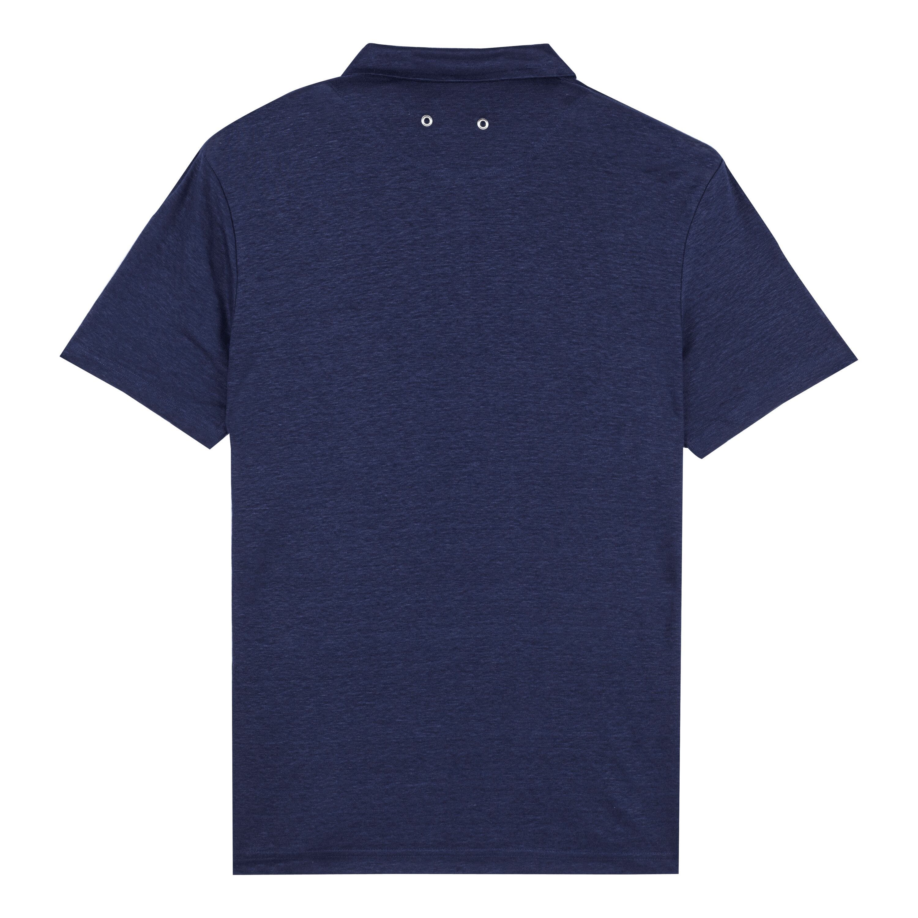 Men's Solid Linen Jersey Polo Shirt - image 4