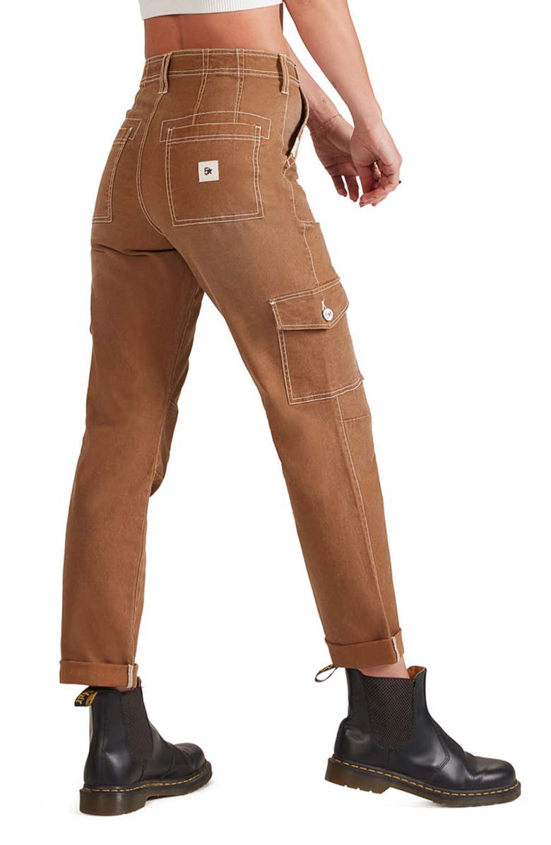 FIVESTAR GENERAL Brooklyn Cuffed Stretch Cotton Cargo Pants, Alternate, color,