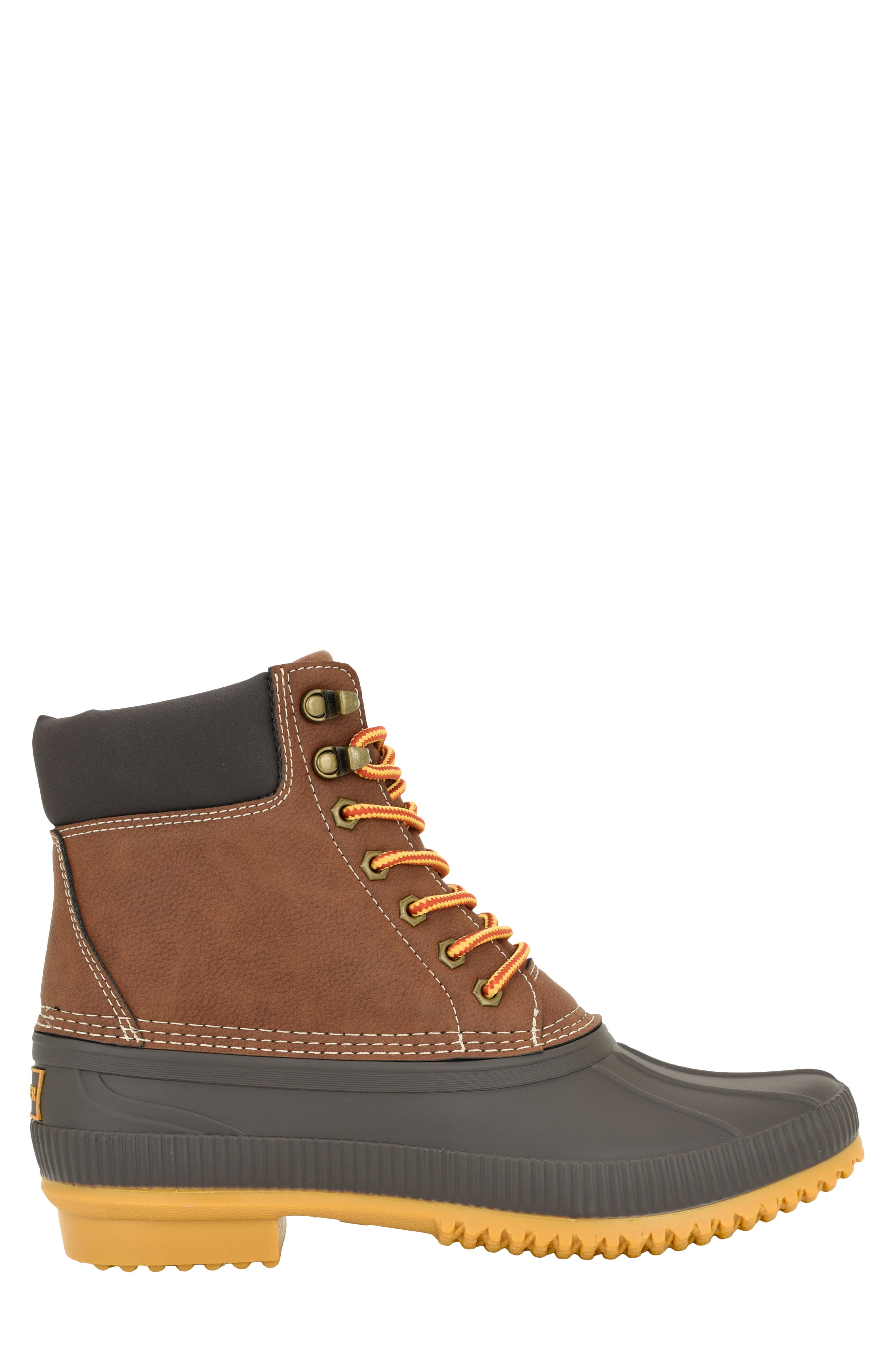 Colins Duck Boot, Alternate, color, COGNAC/ DARK COFFEE