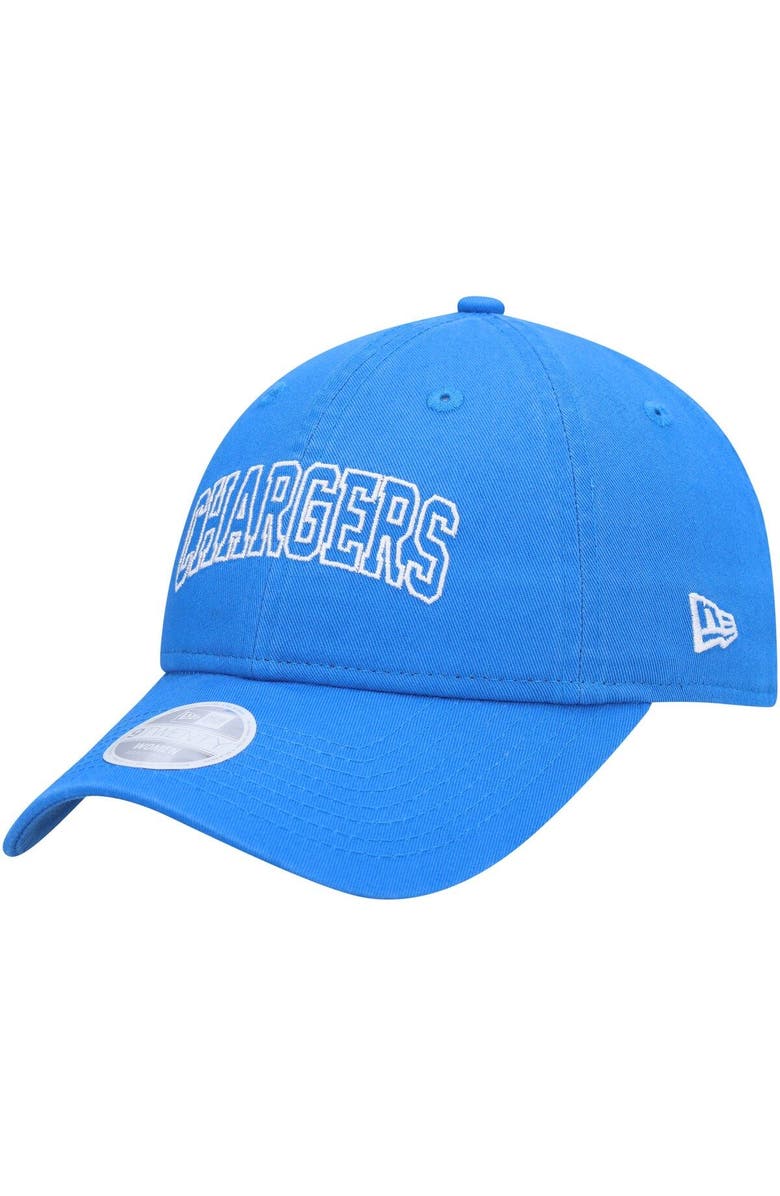 New Era Women's New Era Powder Blue Los Angeles Chargers Collegiate 9TWENTY Adjustable Hat, Main, color, Powder Blue