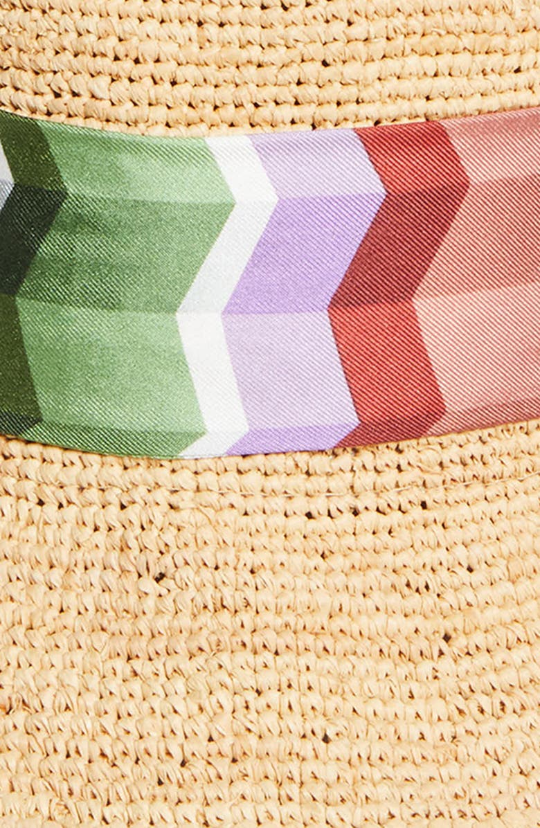 Missoni Straw Bucket Hat, Alternate, color, 0003 Blue Red Multi