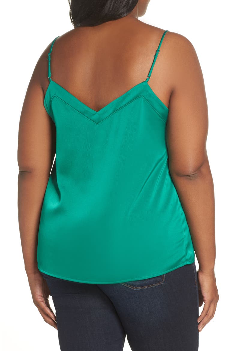 Satin Camisole, Alternate, color, EMERALD