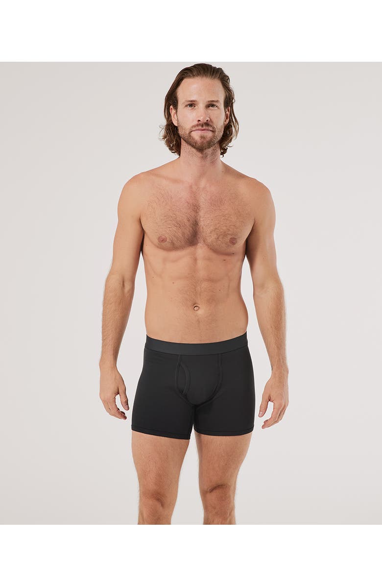 Pact Everyday Boxer Brief 4-Pack Made With Organic Cotton, Alternate, color, Black