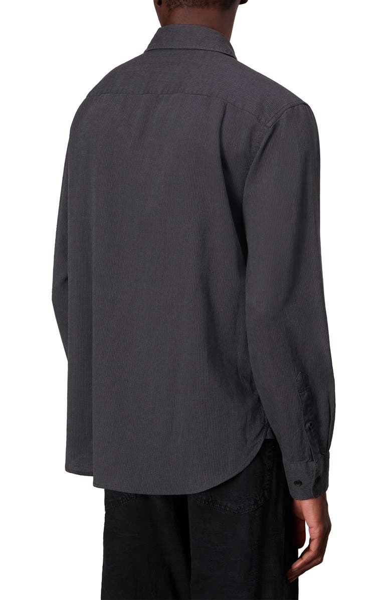 rag & bone Finch Zigaag Dobby Button-Up Shirt, Alternate, color, Black Stripe