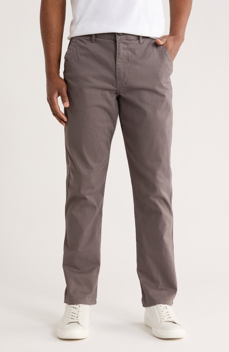 Lucky Brand Sateen Flat Front Pants, Main, color, Moonbeam