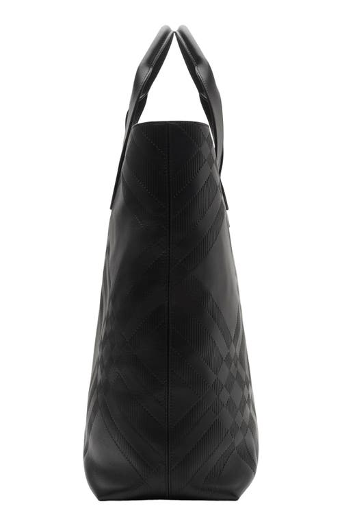 Burberry Check North/south Leather Tote