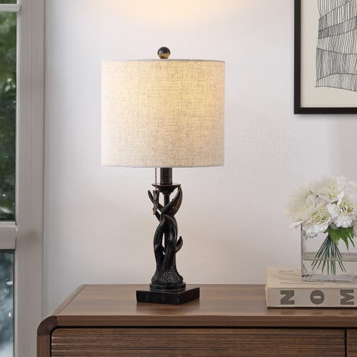 Jonathan Y Gaston Resin Mini Led Table Lamp In Black