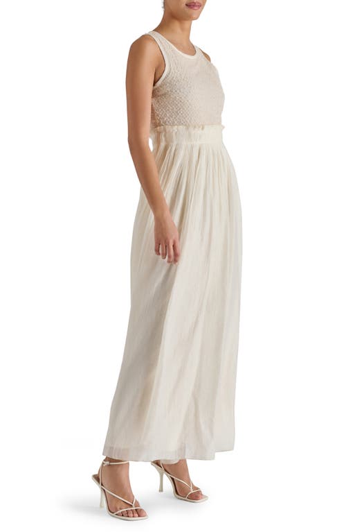 Steve Madden Galleria Sleeveless Flare Maxi Dress In White